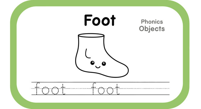 Foot phonics object for kids learning