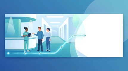 Obraz premium Healthcare Reception Service Consultation Banner