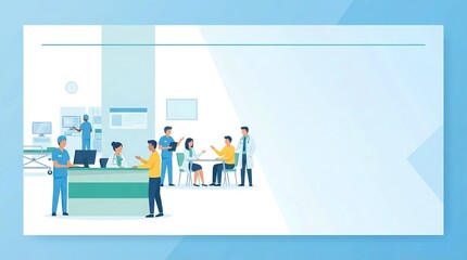 Obraz premium Hospital Service Coordination and Patient Support Team Banner