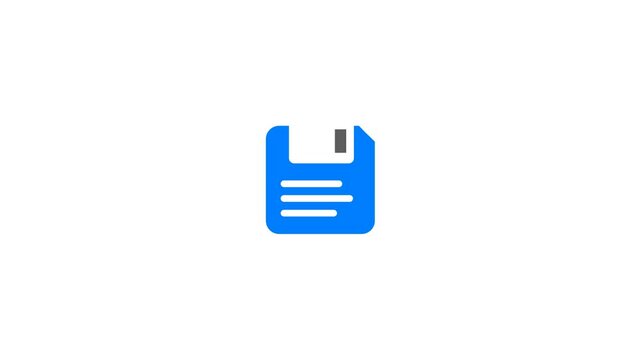Old Floppy Disk Icon Animated