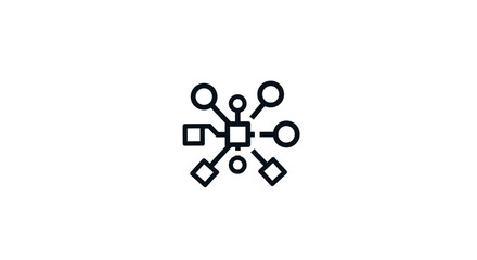 Simple Network Diagram with Geometric Shapes.