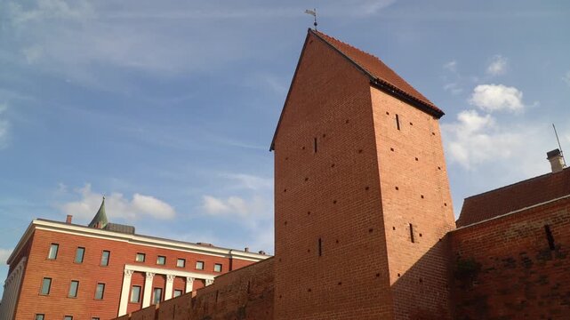 The Ramer tower and walls of old town in Riga, Latvia.