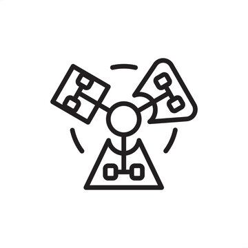 Rotational molding icon. Hollow plastic tech, representing biaxial rotation hardware, industrial rotomolding systems, polymer tank manufacturing, durable part engineering, and material science.