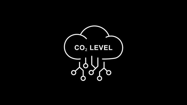 C O2 Level Cloud Carbon Dioxide Emission Concept Environmental Awareness Symbol CO2 level cloud environmental awareness