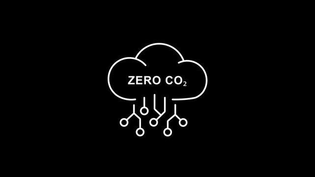 Zero C O2 Cloud Carbon Neutrality Concept zero co2 sustainability eco friendly green technology