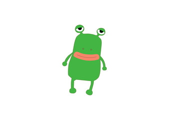 Fototapeta premium green frog on white