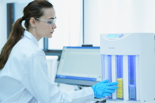 Clinical laboratory scientist validating automated instrumentation for diagnostic accuracy. Quality assurance specialist auditing pre-analytical phase workflow efficiency.