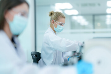 Pharmaceutical quality control analyst validating equipment sterility protocols. R&D chemist...