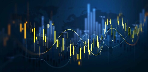 Stock market investment trading graph growth.Investment finance chart,stock market business and exchange financial growth graph.	
