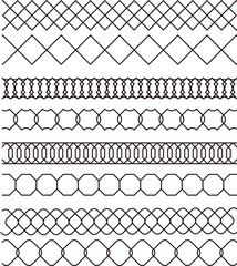 Collection of various chain link fence patterns and designs