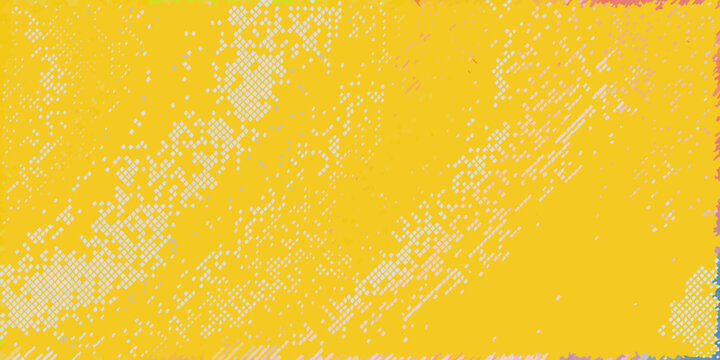 Abstract yellow background with scattered white pixelated noise effect