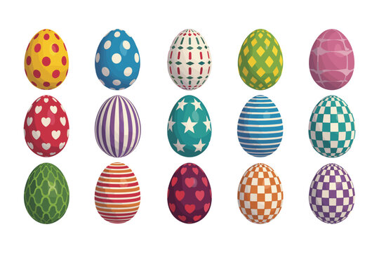 Colorful Easter Egg Pattern Illustration