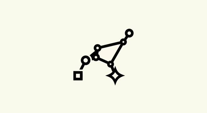 Abstract Constellation Icon: Zodiac Sign Libra