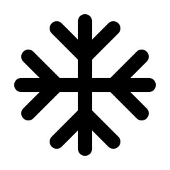 Fototapeta premium A Black Snowflake Symbol isolated on Background