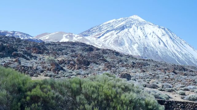 People hiking in the teide national park, tenerife