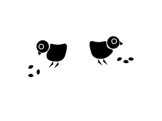 Fototapeta premium Solid Vector Chick Twins