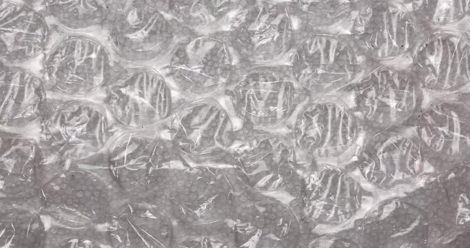 closeup texture of bubble wrap on styrofoam