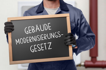 Gebäude Modernisierungsgesetz, Kreidetafel