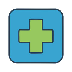 Fototapeta premium Health and Medical Flat Icons, Global Health Awareness Vector Illustration