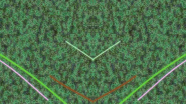 Aerial View of Forest with Graphics Overlay.