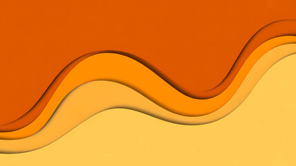 Abstract orange layered wavy background design