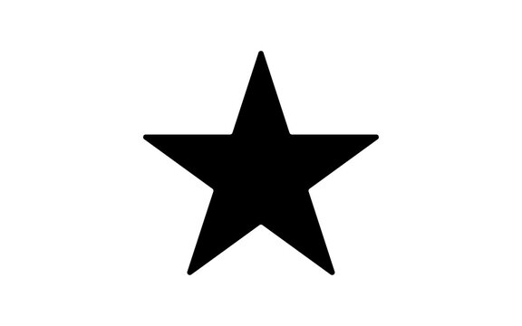 black one star icon png file type