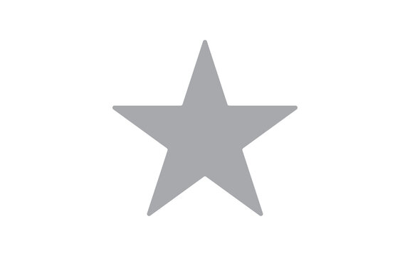 silver star isolated on white
