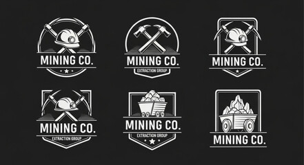 Mining Company Logos - Vintage Designs for Industry and Business.