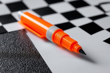 Orange Glowing Marker Pen