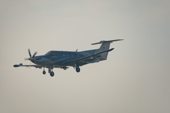 D-FEEL Pilatus PC-12 NGX plane in Zurich in Switzerland 22.1.2026
