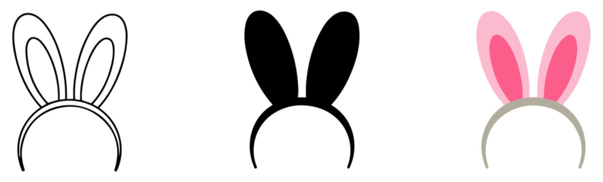 bunny ears easter headband icon