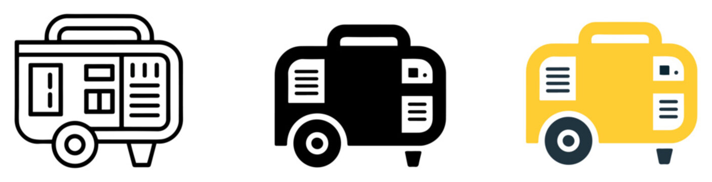 portable power generator electric supply icon
