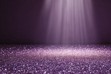 Purple Glitter Sparkle Background with Spotlight Effect.