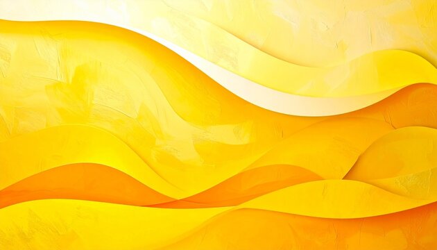 Abstract yellow and orange waves resembling dunes with smooth gradients and vibrant depth