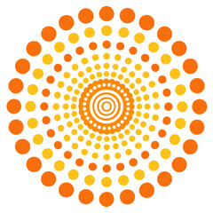 Fototapeta premium Dot pattern on white background