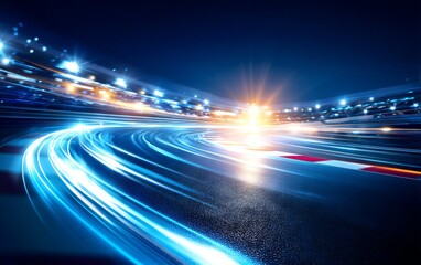 Dynamic High Contrast Visualization of Racing Light Trails at Night