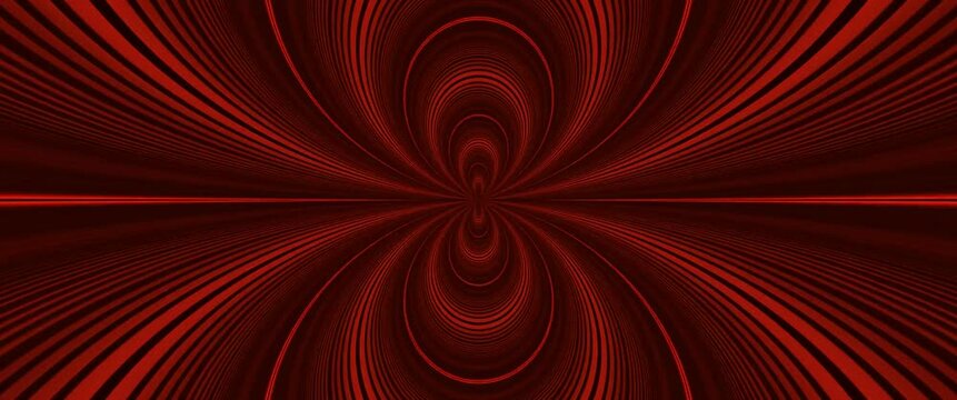 Neon tunnel vjloop motion background screensaver seamless looping with a red and black pattern visual