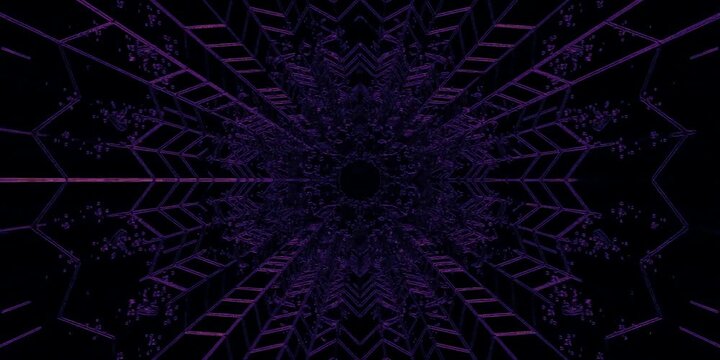 Neon tunnel vjloop motion background screen saver that loops seamlessly with vibrant effects and patterns