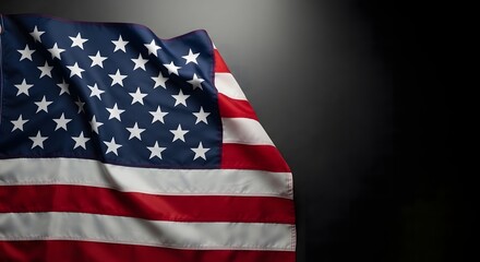 Fototapeta premium Memorial day tribute honoring fallen heroes under the american flag