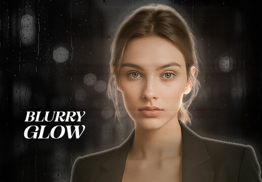 Blurry Glow Effect Mockup