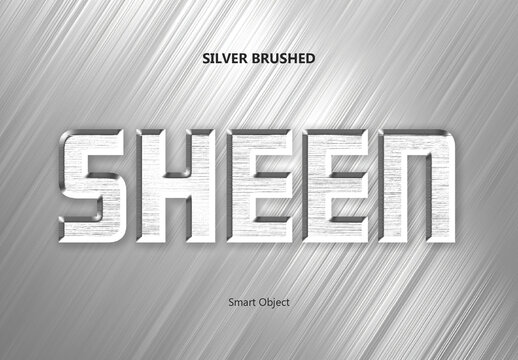 Brushed Scratched Metallic Silver Text Effect
