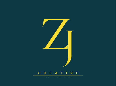 ZJ Creative Luxury Logo. This logo crafted for creative branding and luxury business identity. Ideal for boutique fashion labels, premium stationery, corporate mark, and marketing materials.