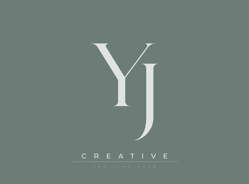 YJ Creative Luxury Logo. This logo crafted for creative branding and luxury business identity. Ideal for boutique fashion labels, premium stationery, corporate mark, and marketing materials.