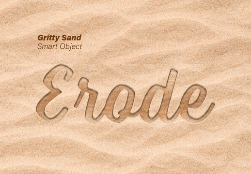 Engraved Gritty Sand Script Text Effect