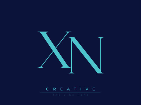 XN Creative Luxury Logo. This logo crafted for creative branding and luxury business identity. Ideal for boutique fashion labels, premium stationery, corporate mark, and marketing materials.