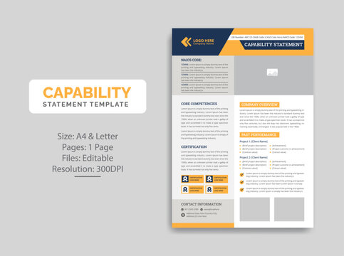 Capability statement design template