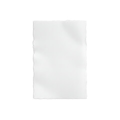 Fototapeta premium A clean white sheet of paper with torn edges on a transparent background 