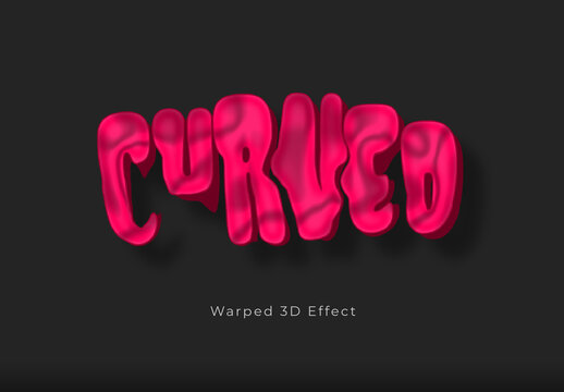 Glossy Melting Liquid 3D Text Effect
