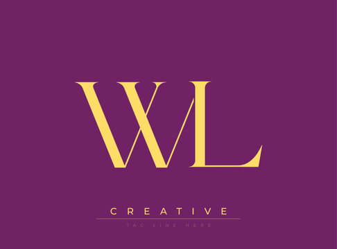 WL Creative Luxury Logo. This logo crafted for creative branding and luxury business identity. Ideal for boutique fashion labels, premium stationery, corporate mark, and marketing materials.