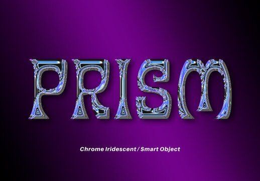Liquid Chrome Iridescent Text Effect